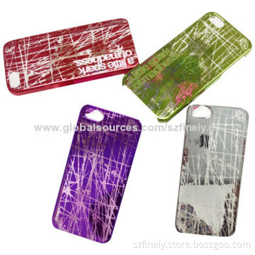 Plated PC case for iPhone 5/5S, vacuum plating, laser carve patterns, various colors